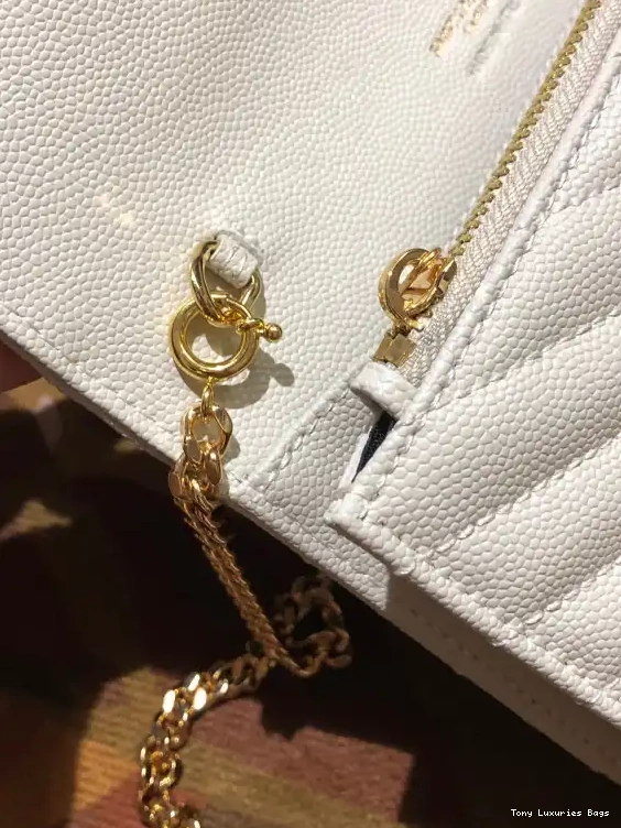 Tony Luxuries MATELASSÉ YSL CHAIN CASSANDRE WALLET 0707